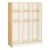 60" H Three-Wide Single-Tier Lockers without Doors - Shown w/ maple finish